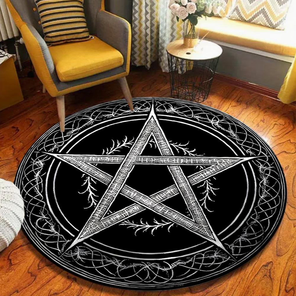 Round Bear Rug, Cabin House Rug, Bear Rug, Bear Carpet, Cabin Nature Animals Round Rug, Bear Round Rug, Round Wildlife Rug