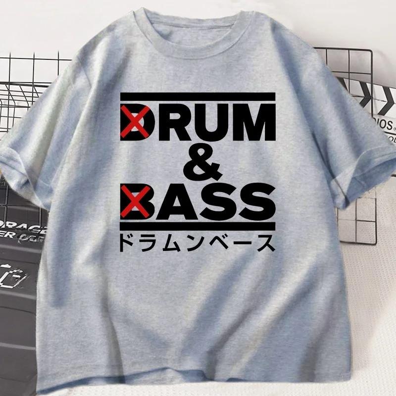 Смешная футболка Drum and Bass для мужчин Любители рома и задниц Шутки Футболка Y2k С коротким рукавом С круглым вырезом Летние футболки Мужская одежда
