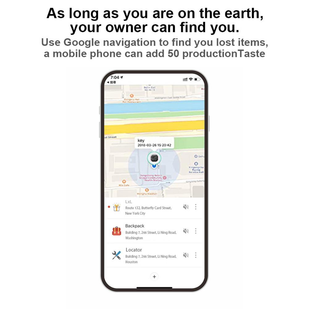 Мини GPS-локатор Anti Lost Alarm Кошелек Брелок Умная метка Работает с приложением Apple Find My Bluetooth Брелок Питомцы Беспроводной трекер