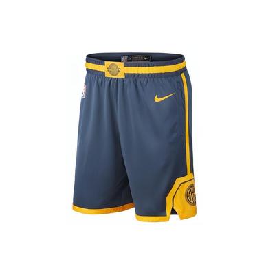 Баскетбольные шорты с высокой талией NBA Golden State Warriors City Edition, мужские шорты, синие, желтые 912102-427