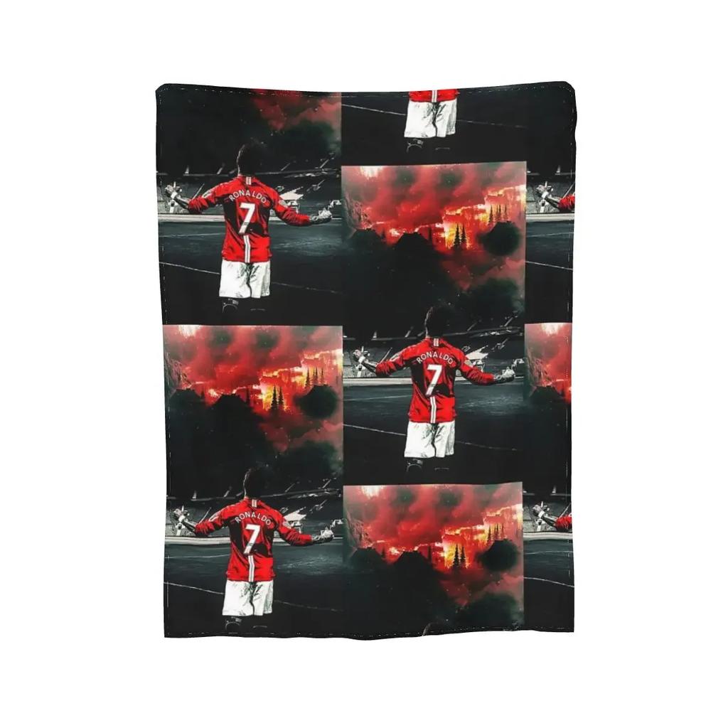 CR7 Cristiano Blanket Soft Warm Flannel Throw Blanket Bedspread for Bed Living Room Picnic Travel Home Sofa