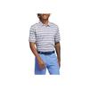 Adidas Полосатая рубашка поло с цветными блоками, мужские топы, серо-белые HR7983