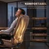 Ergonomic Office Chair with Massage Function, Footrest, Swivel, Rolling, Brown
