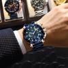 Мужские часы класса люкс с большим циферблатом, водонепроницаемые наручные часы-хронограф из нержавеющей стали с датой, Relogio Masculino