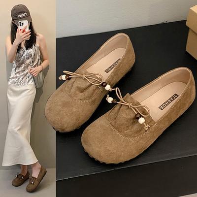 Осень новая ретро трендовая плоская обувь одинарная женская повседневная обувь с мелким вырезом женская обувь