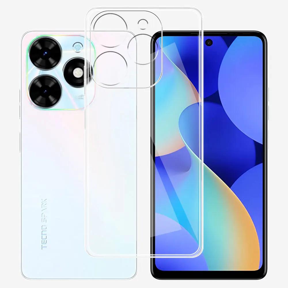 Для чехла Infinix Smart 8 Задняя крышка Прозрачный силиконовый мягкий ТПУ чехол Для Smart 7 6HD 6 Plus Бампер Coque Для Smart 5 Fundas