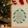 2D Flat Arcylic Sea Glass Bird Advent Calendar 2025, 24 Day Coastal Christmas Countdown with Handcrafted Sea Glass Ornaments, for Beach Nature Lovers