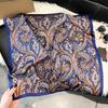 71Cm silk scarf women's high-end sense European and American hot-selling printed fashion scarf retro paisley cashew flower satin square scarf