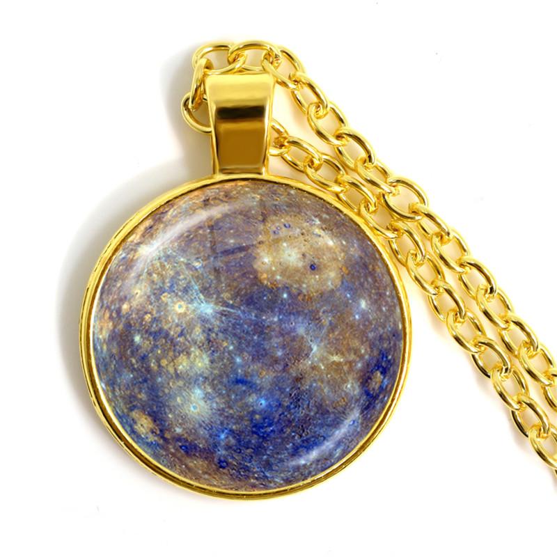 Серебряное ожерелье с подвеской в виде планеты Солнечной системы, ожерелье с подвеской в виде галактической туманности, Вселенские украшения для женщин и мужчин, Подарок на день рождения