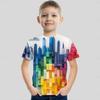 Children's Round Neck Short Sleeved T-shirt Fashionable Printed Pullover Clothing