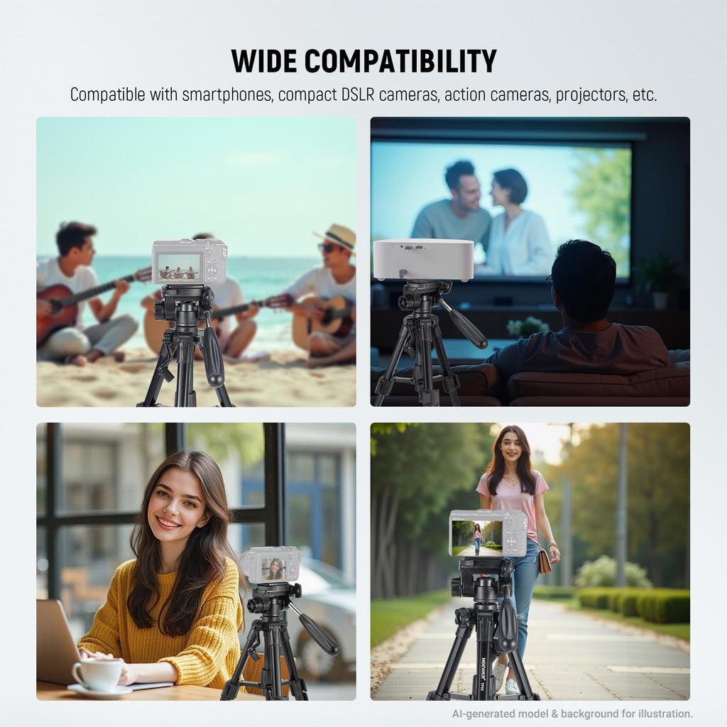 NEEWER BASIC Mini Tabletop Tripod with Head Handle for DSLR Cameras TP02 3-Way Pan/Tilt &