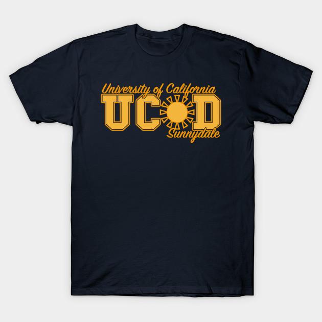 Men Black Print T-shirt Uc Sunnydale No-Cut Transfer Paper Print Cotton Tshirt