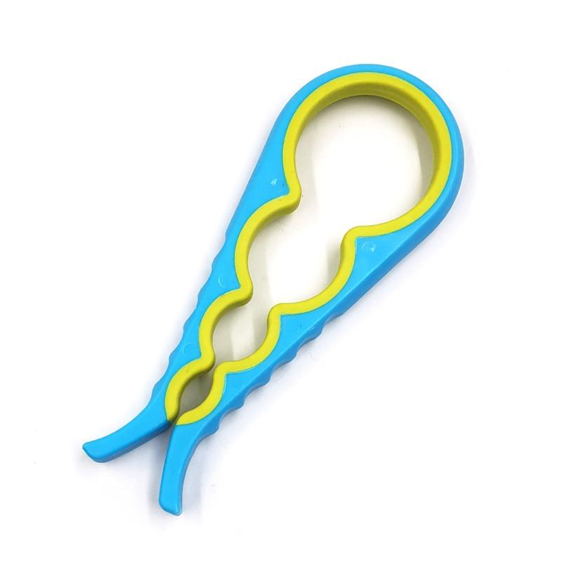 Многофункциональная нескользящая открывалка для пластиковых бутылок с винтовой крышкой, открывалка для банок с винтовой крышкой, открывалка для консервных банок 4-в-1, открывалка для консервных банок