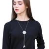 1011 Fashion Full Diamond Sunflower Sweater Chain Versatile Autumn and Winter Simple Long Necklace Accessories Hanging Accessories