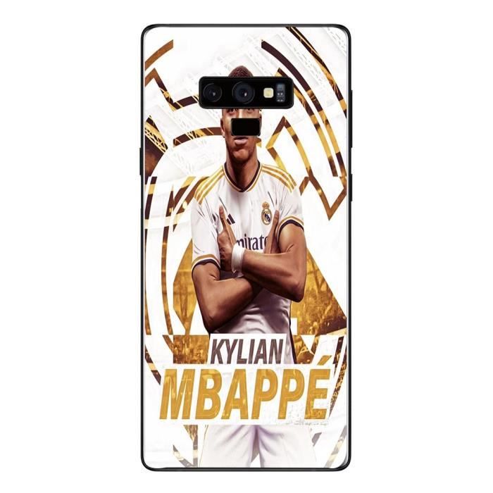 Coque Maniacase pour Samsung Galaxy Note9 Kylian Mbappe Real Madrid wallpaper celebration