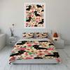 Dachshund Floral Bedding Set Bedding Duvet Cover Set Duvet Cover Pillowcases  (1 * Duvet Cover 2 * Pillowcases, without duvet insert)