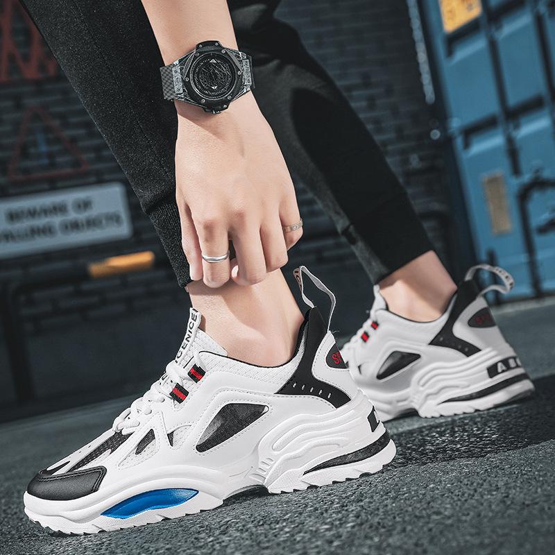 2024 осень новые мужские кроссовки для бега универсальные спортивные повседневные молодежные туфли на платформе износостойкие модные папины трендовые туфли