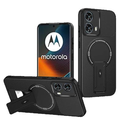 Роскошный бронированный чехол для Motorola Moto Edge 50 Fusion 5G с беспроводной зарядкой Magsafe для Edge50 Fusion, магнитный держатель-подставка