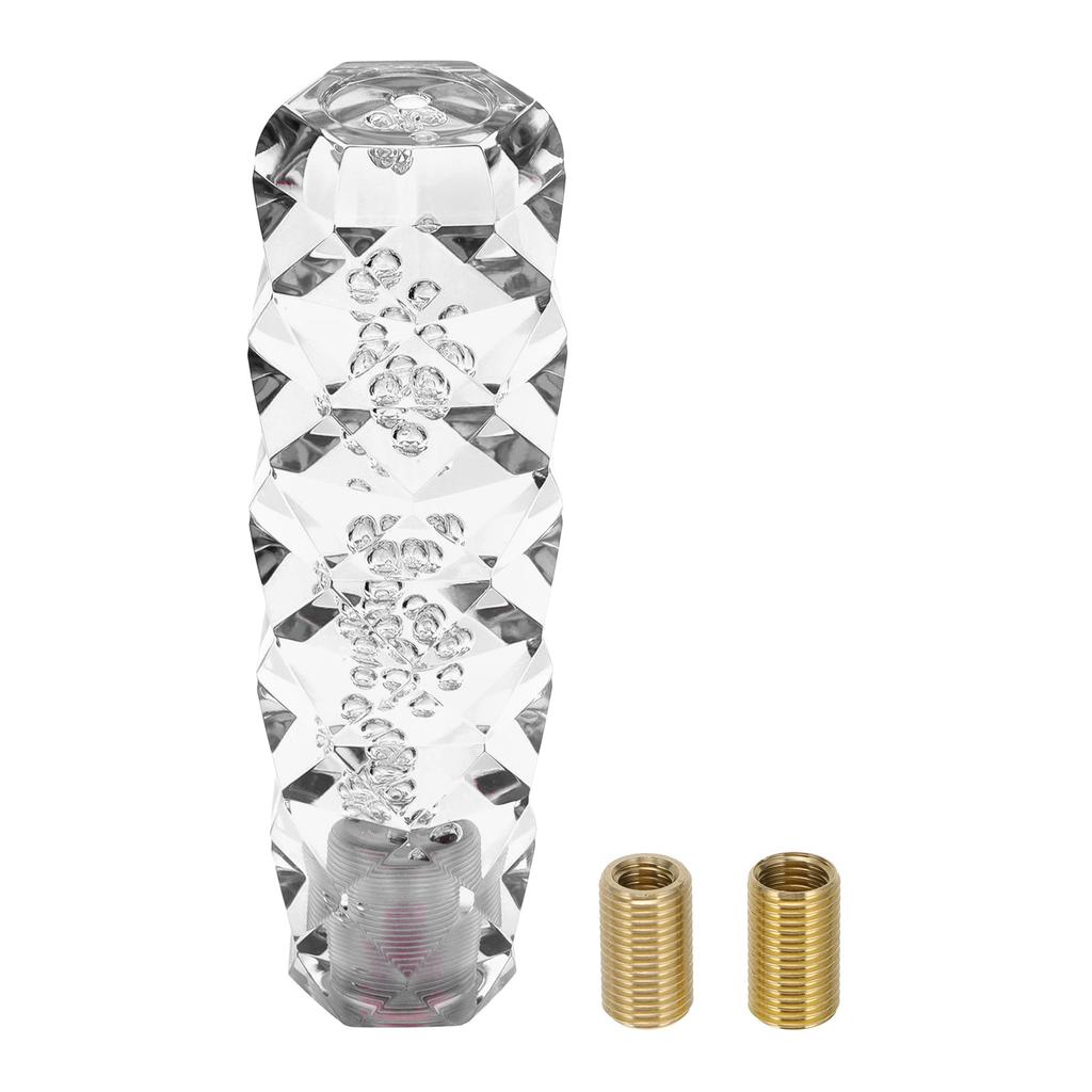 INFINAUTO Ручка переключения передач для автомобиля 15 см Универсальная автоматическая и механическая ручка переключения передач с 2 адаптерами Акриловая белая 1 комплект