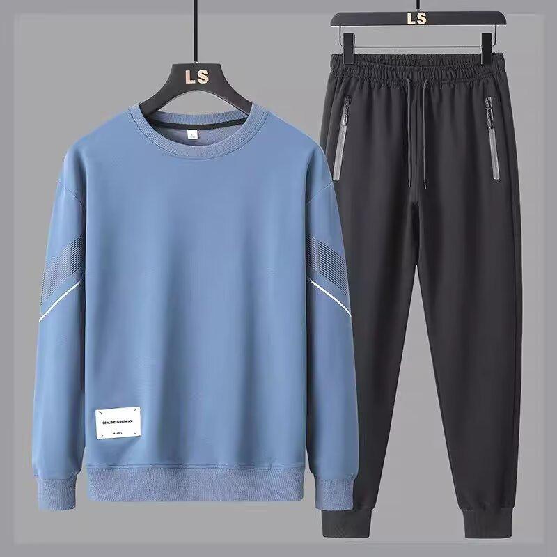 2024 Men's Spring Casual Sweatshirt & Pants Set - Trendy Round Neck Fashion