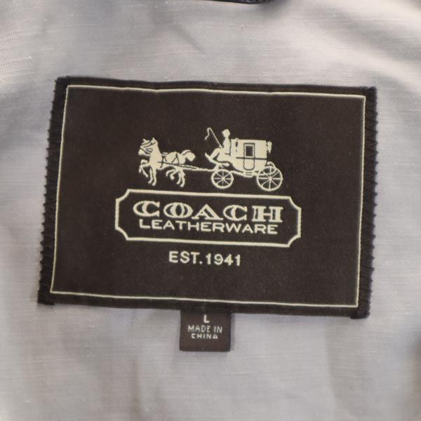 Coach Пальто из смесового льна L Бежевое Мужское Б/у