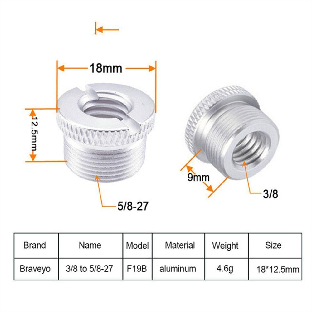 Адаптер штатива Крепление микрофона Винты-переходники Винт Гайка Адаптер стойки для микрофона Фотография
