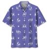 Purple Cartoon Graphic Hawaiian Shirt For Men Women Summer 3d Printed Short Sleeves Streetwear Tops Loose Lapel Button Blouse