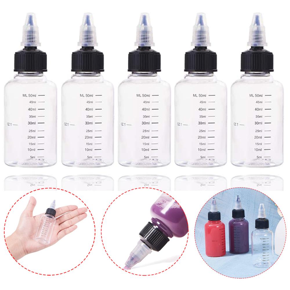 Container Squeezable Transparent Refillable Bottles Dropper Bottles Tattoo Ink Bottles Makeup Tools