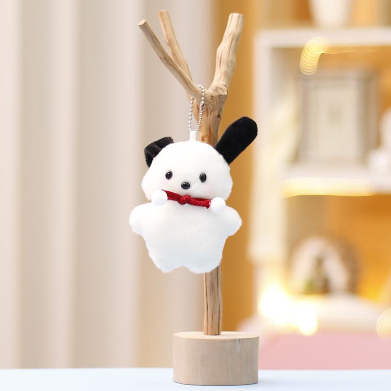 Rabbit Panda Keychain Cute Cartoon Girl Backpack Decorative Pendant Plush Doll