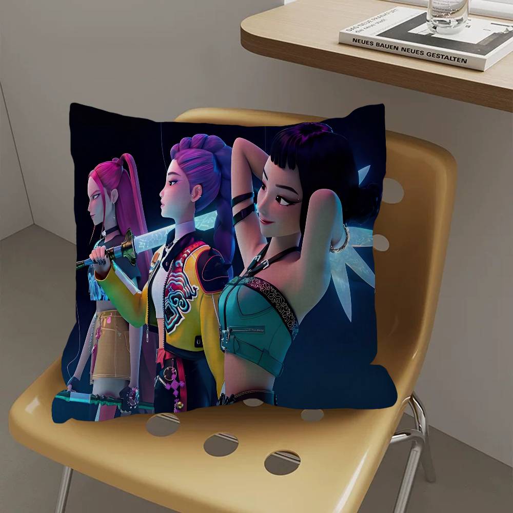 Cartoon Movie Kpop Style Demon Hunters-A Cushion Cover Decorative Pillow Sofa Home Decor Case Pillow Cases