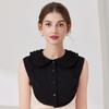 Elegant Detachable Hollow Out Floral Fake Collar White Shirt Blouse Lapel False Collar For Women Girls Decoration Accessory