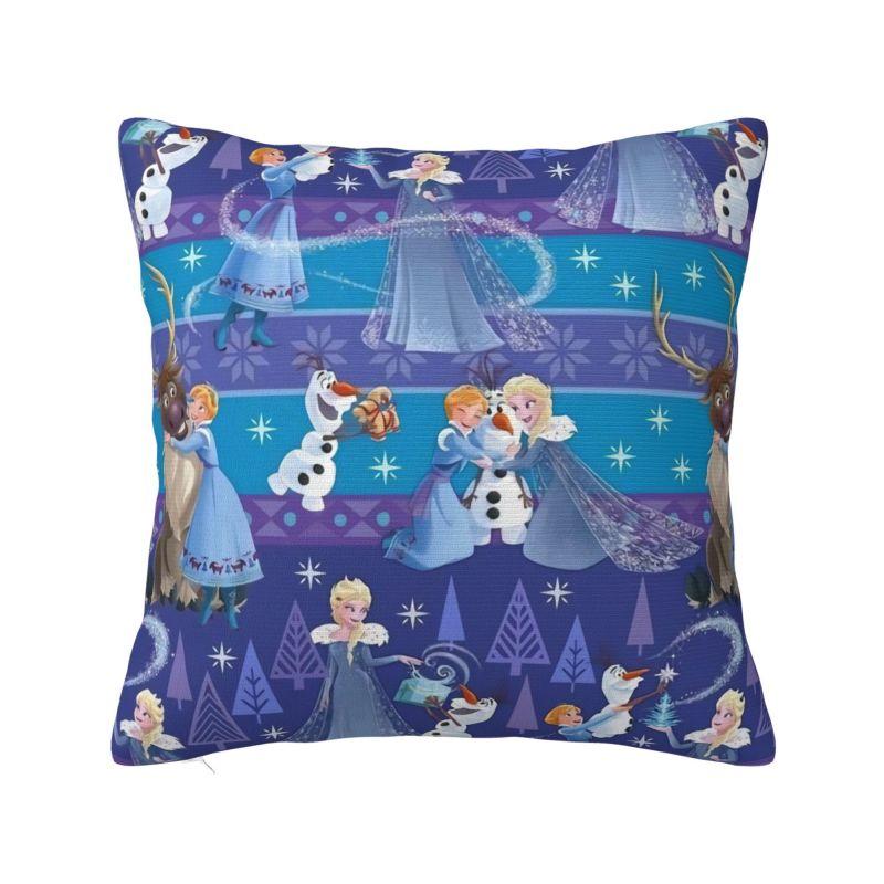 Custom Frozen Olaf Elsa Manga Pillow Case 45x45cm Nordic Cushion Cover Soft Pillowcase