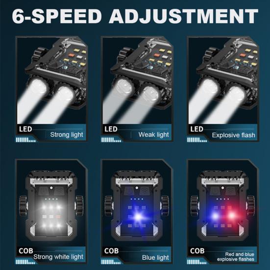 Dual LED Camping Light 600mAh USB Rechargeable 200LM Ultra Bright Flashlight Multi-function Portable Mini Outdoor Fishing Hiking Emergency Lamp