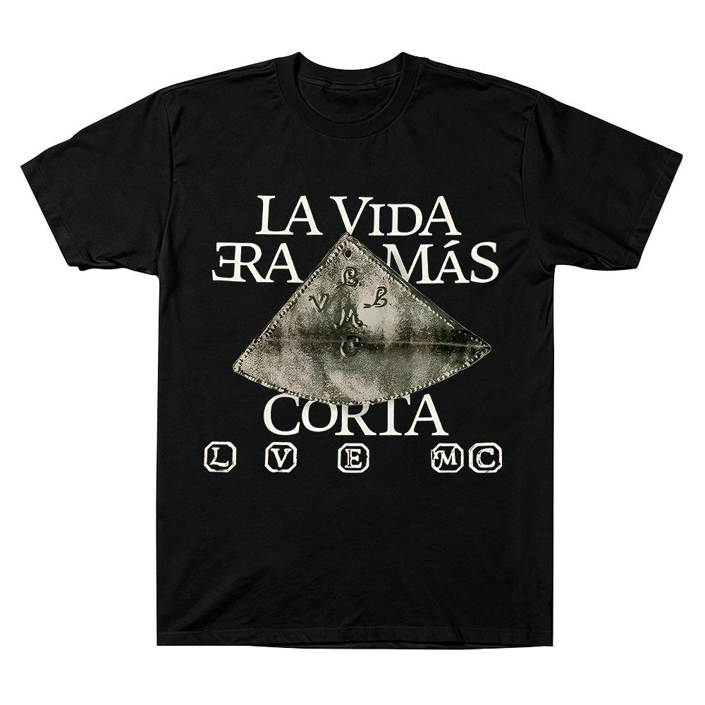 Milo J Remera La Vida Era Más Corta Merch T-shirts Album Graphic Print Pure Cotton Clothing Unisex High Quality Soft Loose Tees