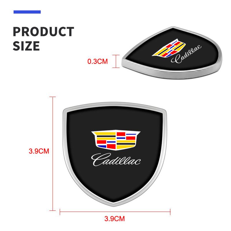 Metal Shield Car Sticker Badge Body Decoration Emblem Auto Exterior Accessories for Cadillac Logo SRX XT4 XT5 XT6 ATS XTS CTS