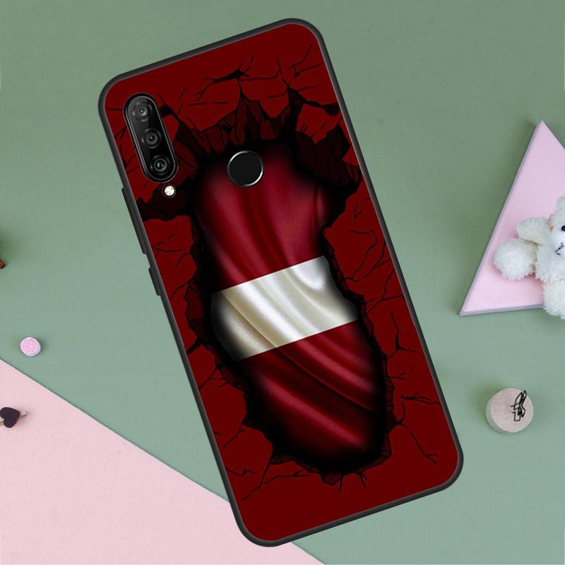 Флаг Латвии Для Huawei Nova 12i 12s 11i 8i 7i 9 10 SE Y90 Y60 Y70 Y72 Y61 Y91 P30 P40 Lite P60 Pro Чехол