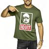 Mens Top Graphic Basic T Shirt Man Pointing To Idjit Short sleeve Essential Teeshirts Retro Cotton Unisex Tshirt