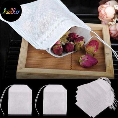 100 шт./лот, пустой ароматический пакетик, 5,5 х 7 см, уплотнительный фильтр для лекарств, поваров, трав, специй, свободный чайный пакетик