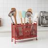 3 Grid Cutlery Drain Rack with Drip Tray Kitchen Utensil Storage Basket  Spoon Fork