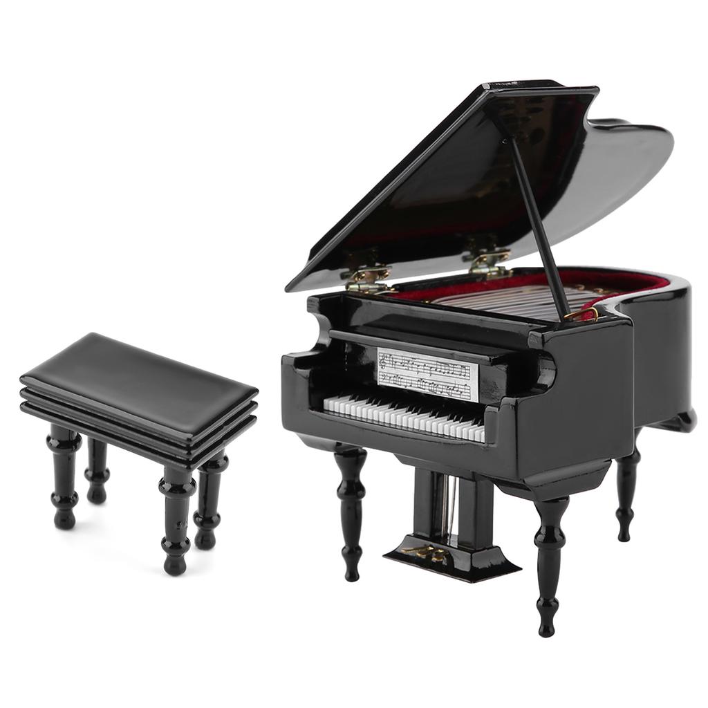 Piano Model Piano Display Piano Ornament Exquisite Wooden Desktop Decor with ly Painted for