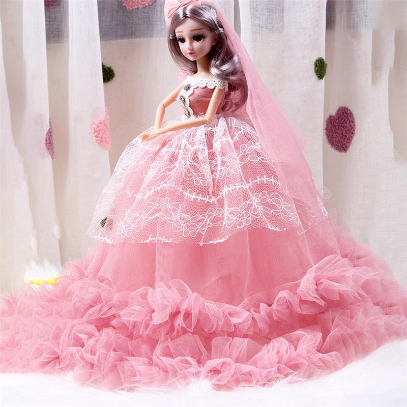 45 см кукла принцессы, одежда со шлейфом, свадебное платье, детский подарок, модные игрушки, аксессуары, украшение дома