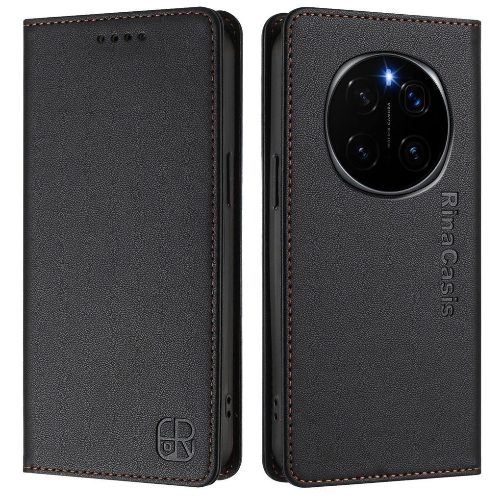 Кожаный чехол для Honor Magic7 Pro 5G RINACASIS RC01 Чехол для телефона с RFID-блокировкой, кошельком и подставкой