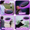 Kids Soft Flying Disc Toy Light-up Throwing Disc Game Outdoor Garden Lawn LED Flying Saucer Parent-child Family Game Boys Girls Gift