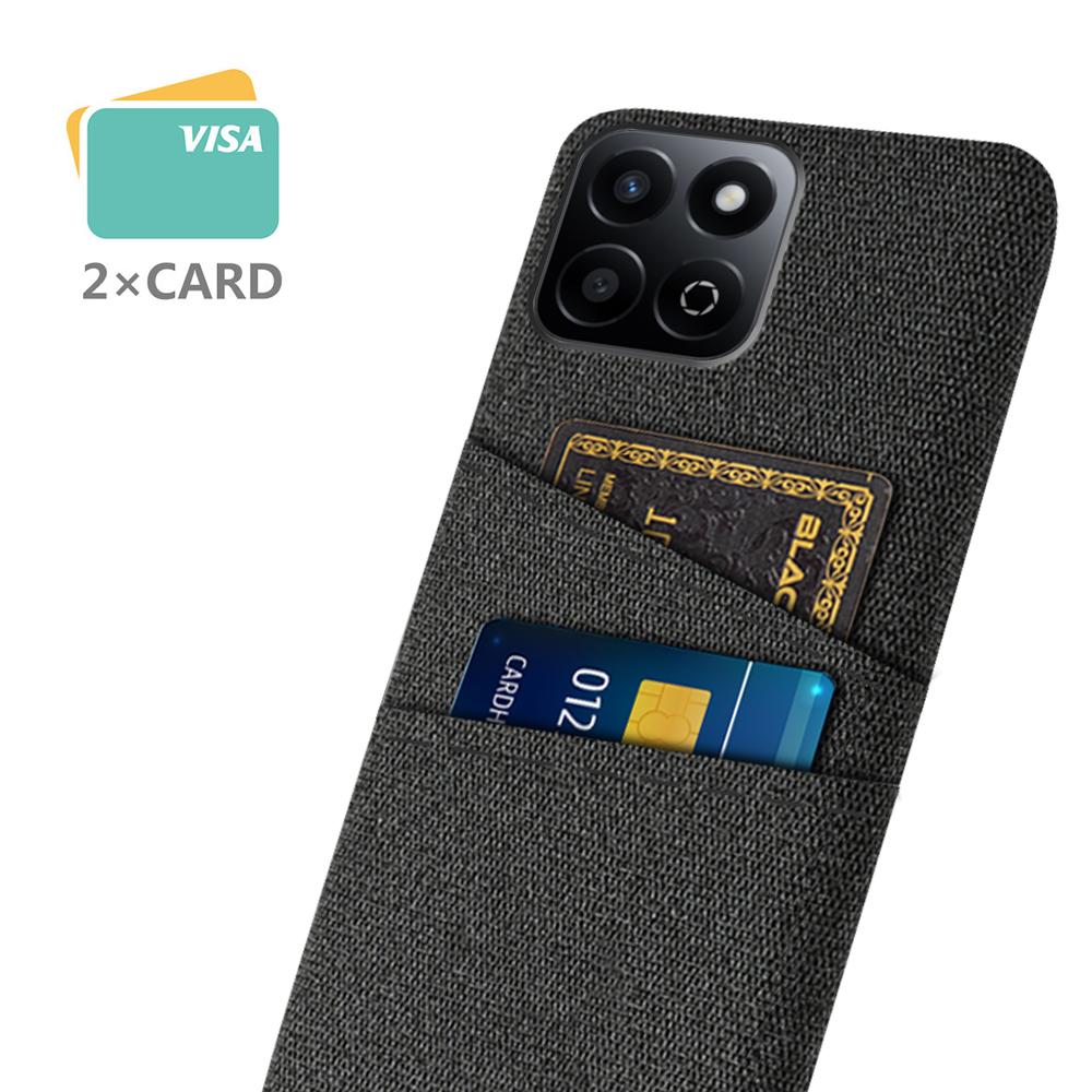 For Honor Play 60 Plus 5G Case Cloth+Hard PC Phone Cover with Dual Card Slots