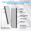 Хаб-расширитель для Surface Pro 9 4K HDMI USB C Thunderbolt 4 PD Зарядка 2 порта USB Аудио Картридер Специальная док-станция для Microsoft Surface Pro 9