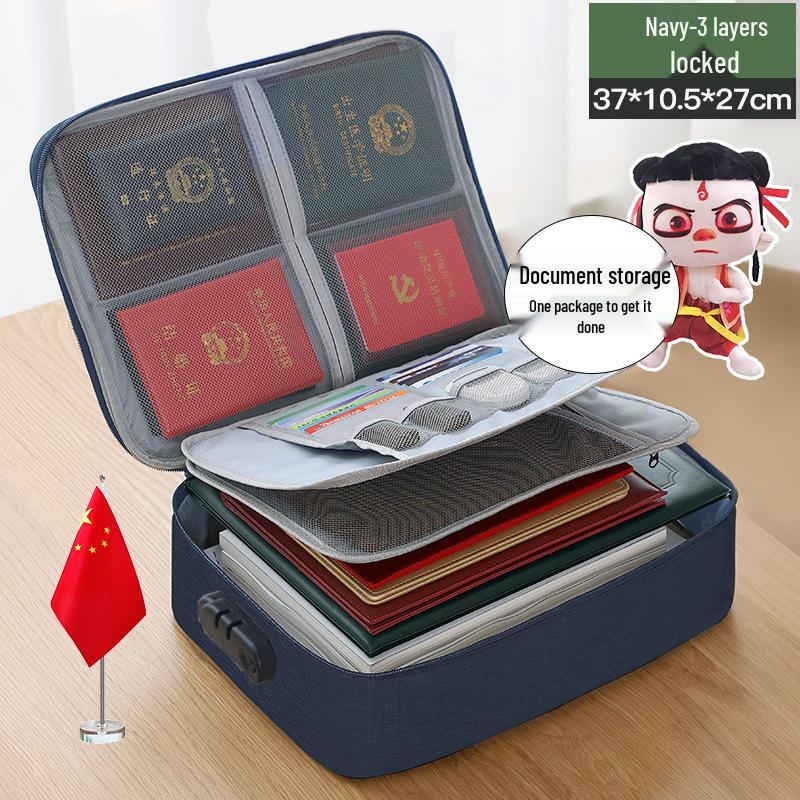 Multi-Layer Travel Storage Box for Documents and Cards