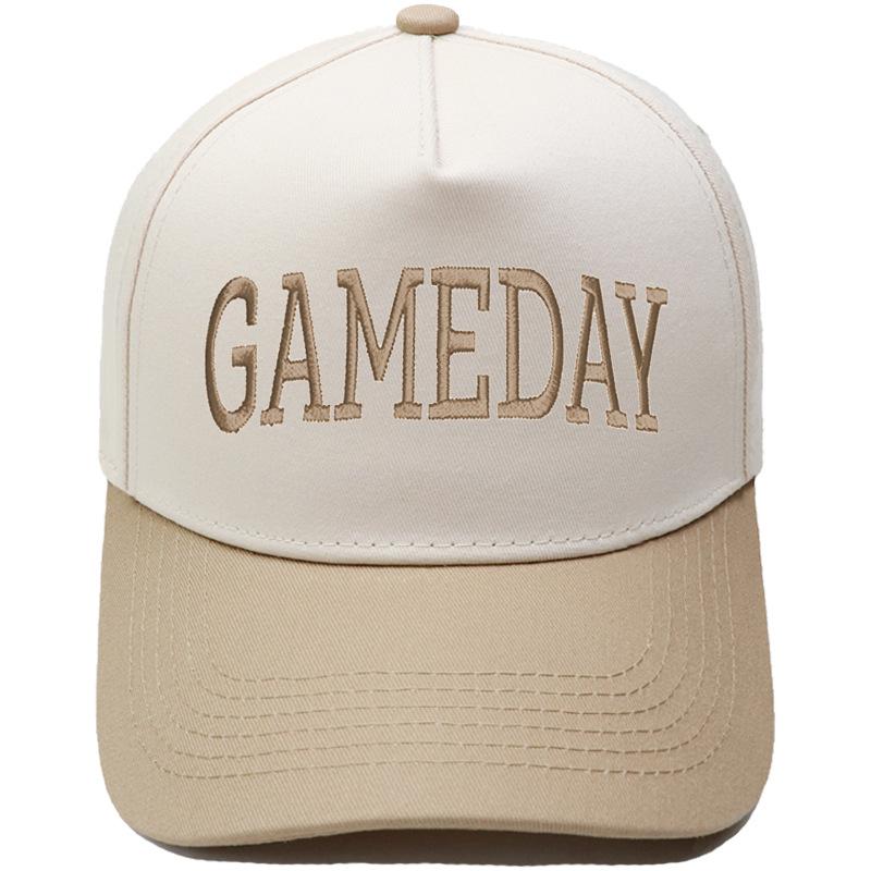 GAMEDAY Truck driver hat embroidered retro striped color matching baseball cap European and American men's and women's casual hat