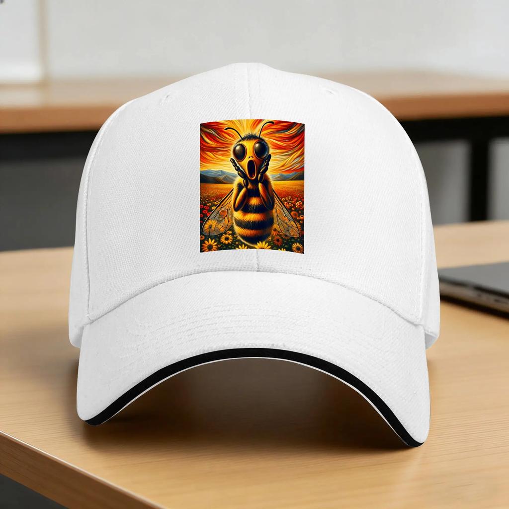 The Scream Bee Version Sun Baseball Cap Summer Street Style Trucker Hat For FeUnisex Unisex Hunting Camping Baseball Caps