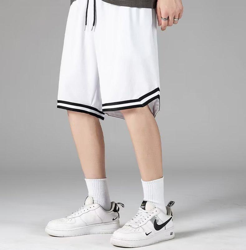 Men's Trendy Quick-Dry Ice Silk Basketball Shorts - Lightweight, Loose, Casual Summer Sportswear