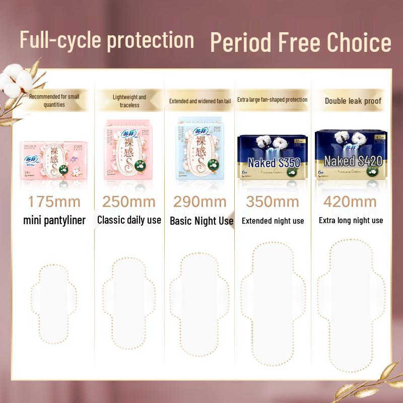 Sofy Naked Feel S Noble Cotton Ежедневные и ночные гигиенические прокладки